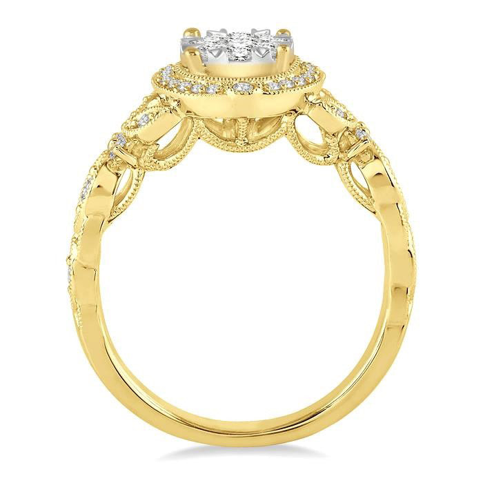 Halo Shine Bright Diamond Engagement Ring