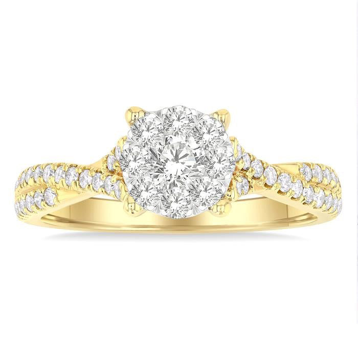 Round Shape Shine Bright Diamond Engagement Ring