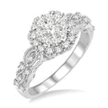 Round Shape Halo Shine Bright Diamond Engagement Ring