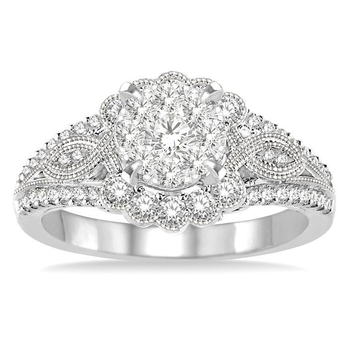Round Shape Shine Bright Diamond Engagement Ring