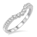 1/3 Ctw Round Cut Diamond Wedding Band in 14K White Gold