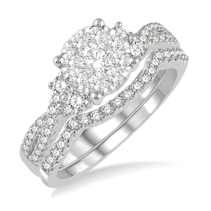 Round Shape Shine Bright Diamond Wedding Set