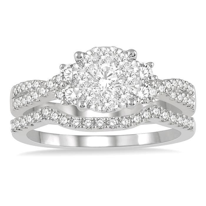 Round Shape Shine Bright Diamond Wedding Set