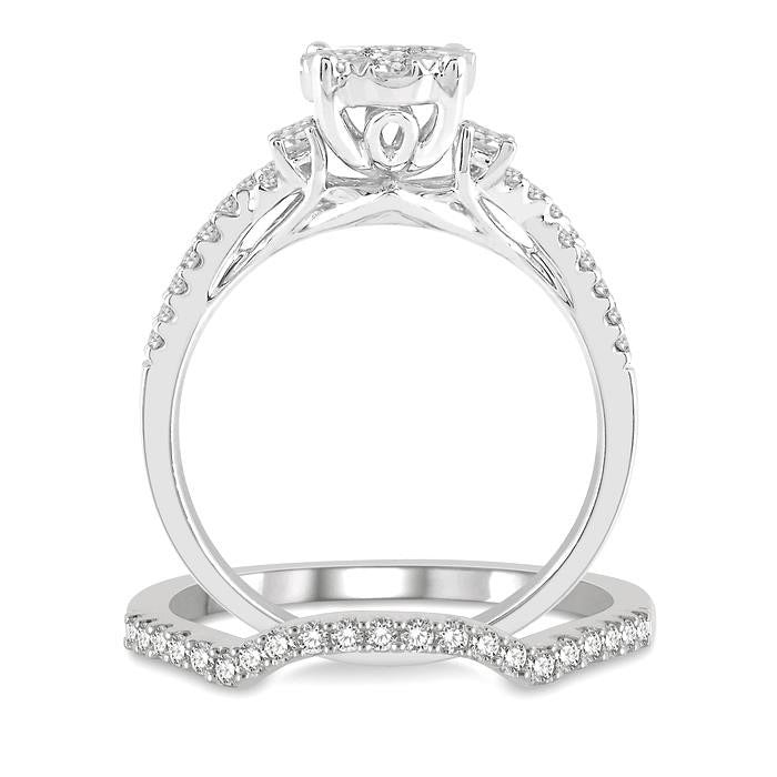 Round Shape Shine Bright Diamond Wedding Set