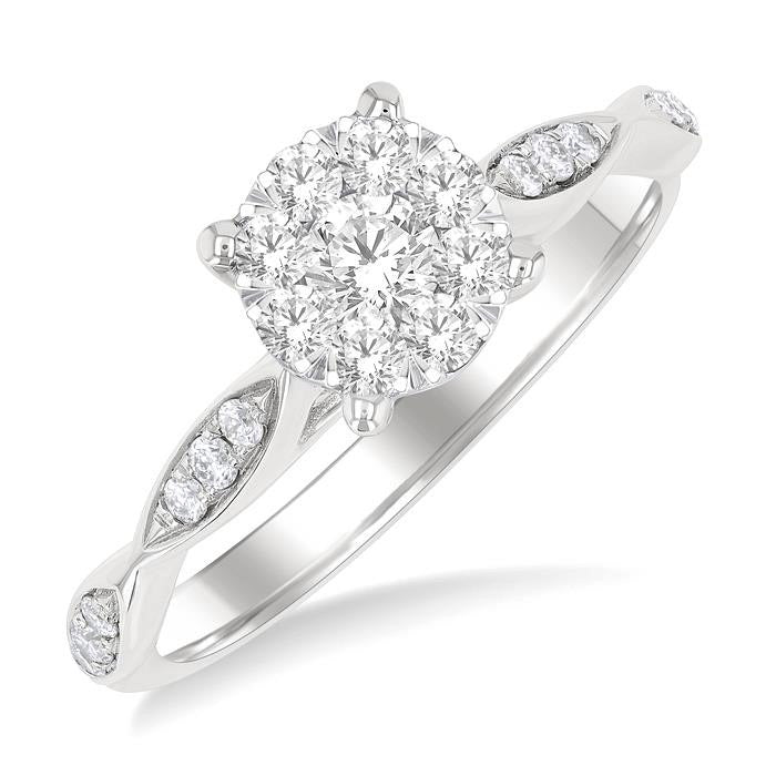 Round Shape Shine Bright Diamond Engagement Ring