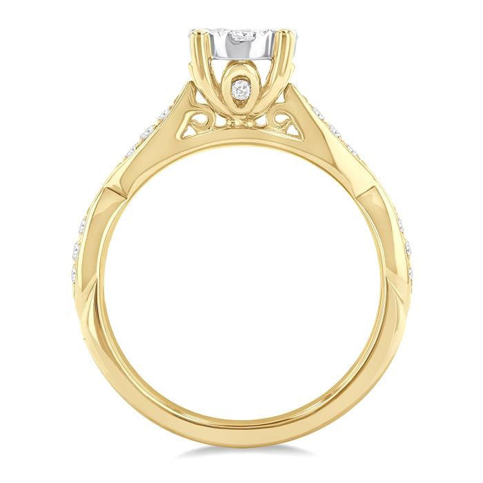 Round Shape Shine Bright Diamond Engagement Ring
