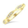 1/10 Ctw Round Cut Diamond Wedding Band in 14K Yellow Gold