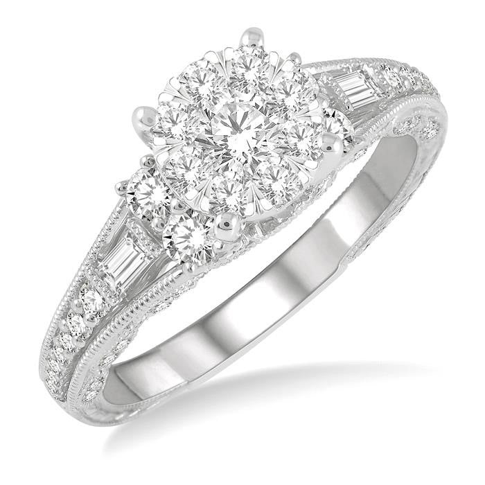 Round Shape Shine Bright Diamond Engagement Ring