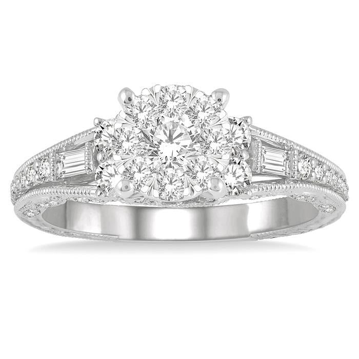 Round Shape Shine Bright Diamond Engagement Ring
