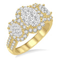 1 1/3 Ctw Diamond Shine Bright Ring in 14K Yellow and White Gold