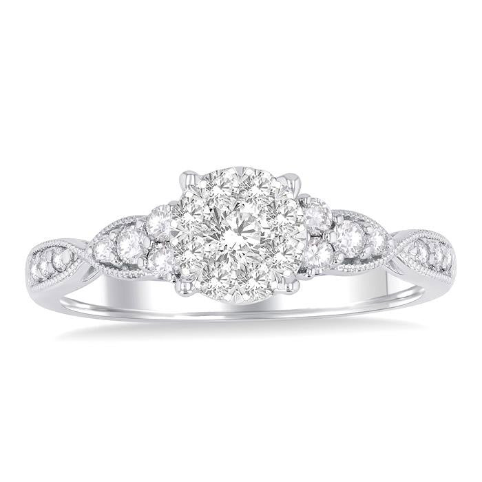 Round Shape Shine Bright Diamond Engagement Ring