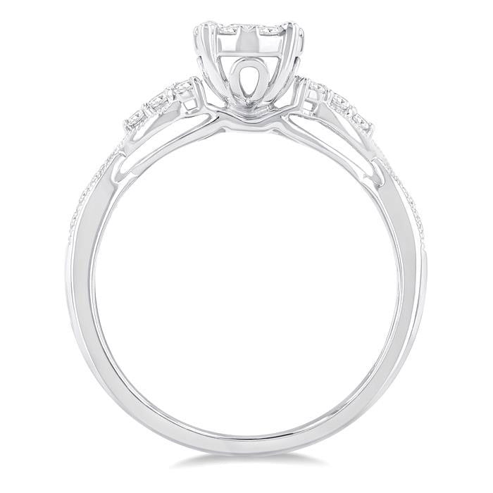 Round Shape Shine Bright Diamond Engagement Ring