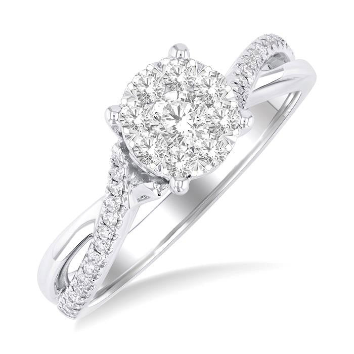 Round Shape Shine Bright Diamond Engagement Ring