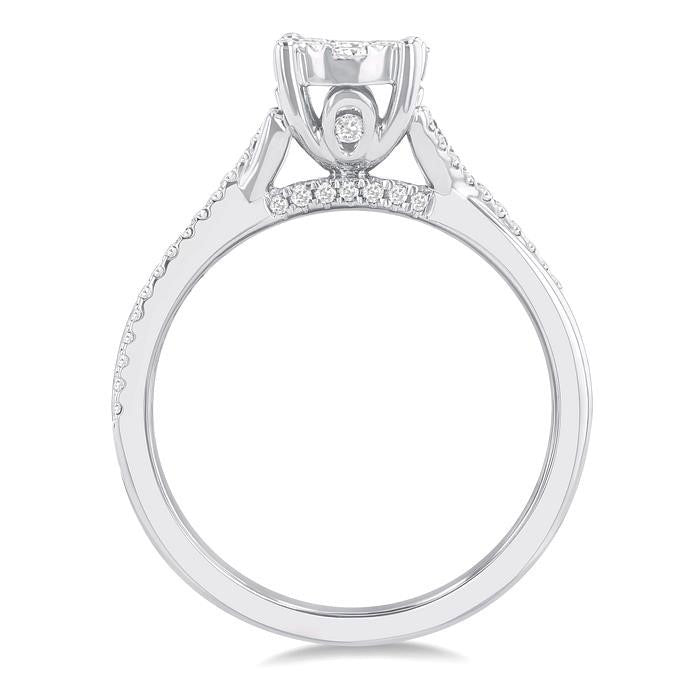 Round Shape Shine Bright Diamond Engagement Ring
