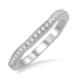 1/5 Ctw Round Cut Diamond Wedding Band in 14K White Gold