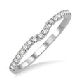 1/5 Ctw Round Cut Diamond Wedding Band in 14K White Gold