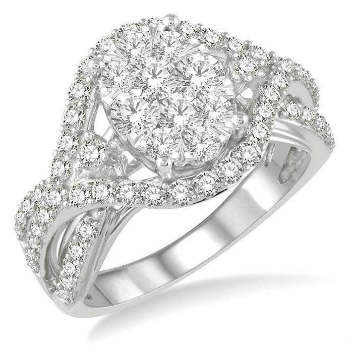 Oval Shape Shine Bright Diamond Engagement Ring