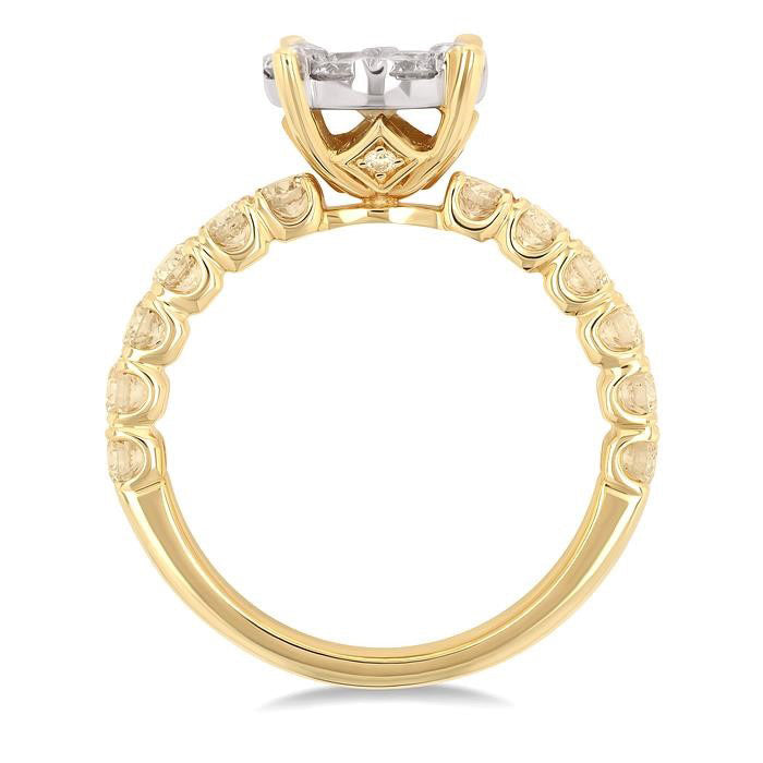 Round Shape Shine Bright Diamond Engagement Ring