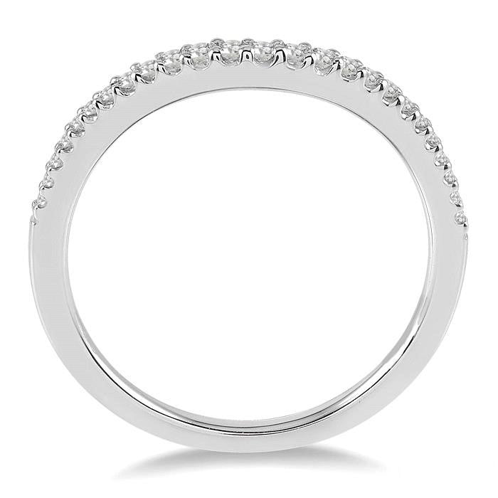 1/6 Ctw Round Cut Diamond Wedding Band in 14K White Gold