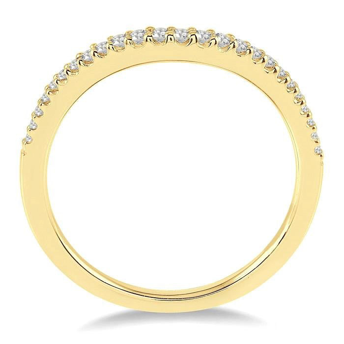 1/6 Ctw Round Cut Diamond Wedding Band in 14K Yellow Gold