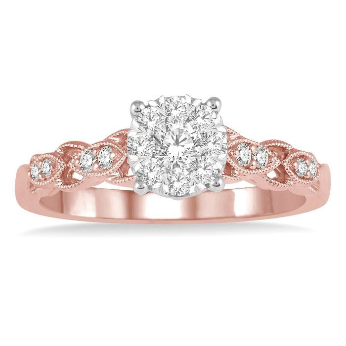Round Shape Shine Bright Diamond Engagement Ring