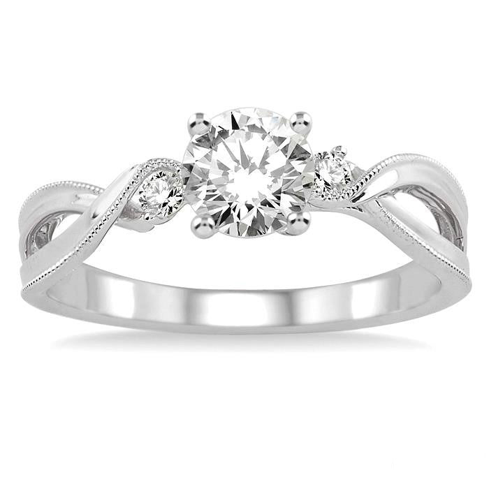 Light Weight Diamond Engagement Ring