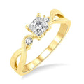 1/20 Ctw Diamond Semi-Mount Engagement Ring in 14K Yellow Gold