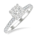 5/8 Ctw Round Shine Bright Diamond Engagement Ring in 14K White Gold