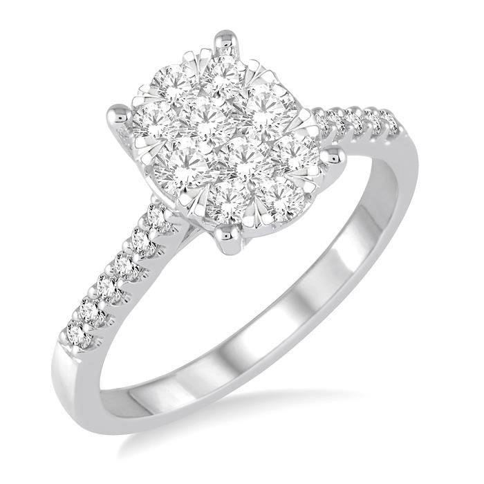 Oval Shape Shine Bright Essential Diamond Engagement Ring