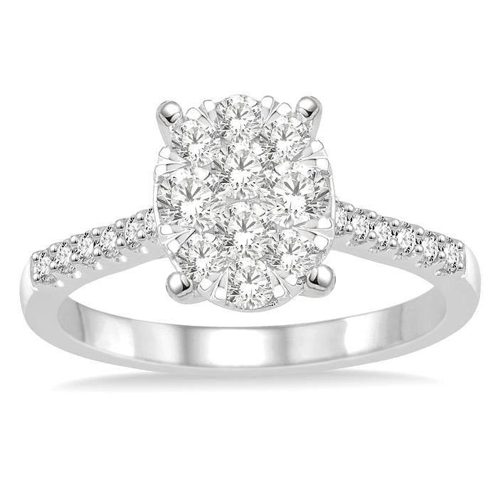 Oval Shape Shine Bright Essential Diamond Engagement Ring