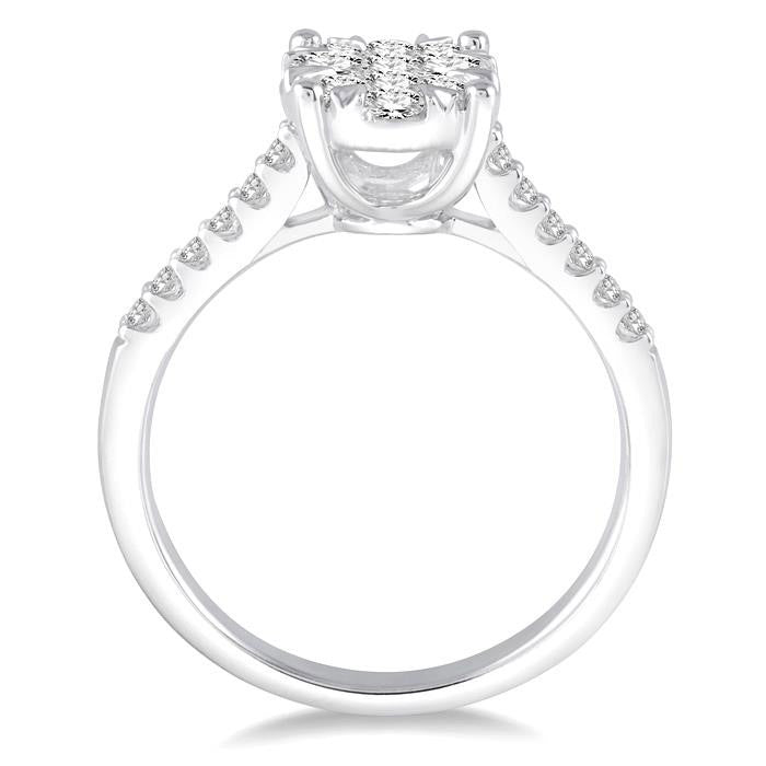 Oval Shape Shine Bright Essential Diamond Engagement Ring