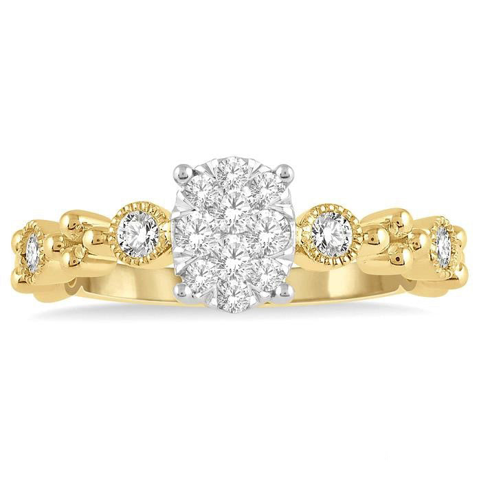Oval Shape Shine Bright Diamond Ring