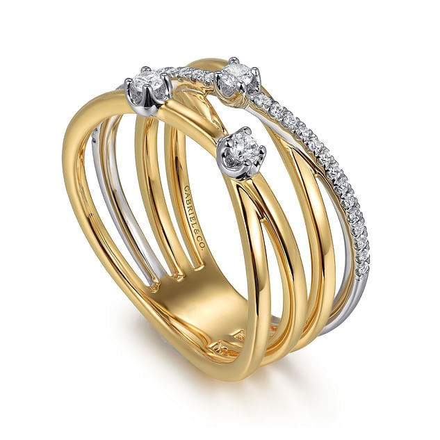 Celestial Diamond Ring in Gold