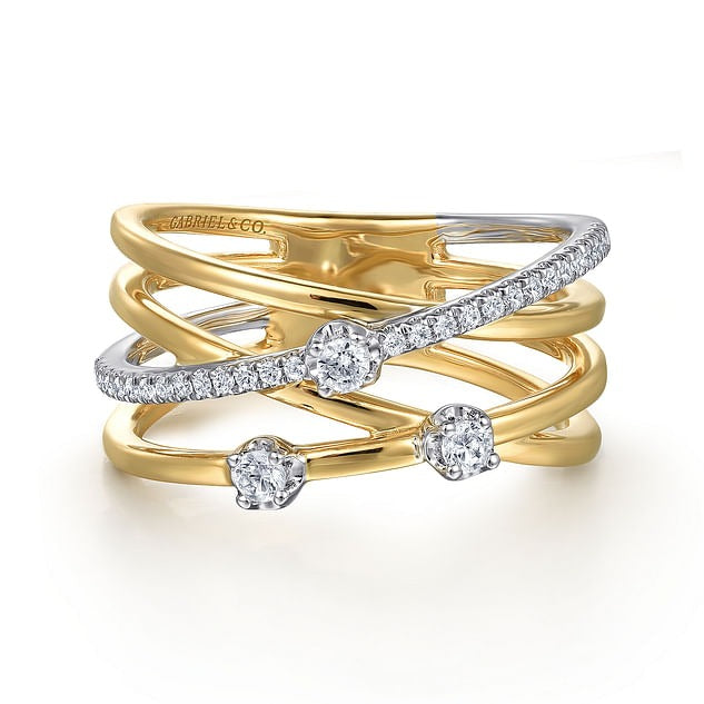 Celestial Diamond Ring in Gold