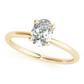 14K Yellow Gold Oval Solitaire Engagement Ring