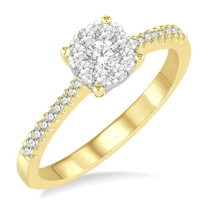 Round Shape Shine Bright Diamond Engagement Ring