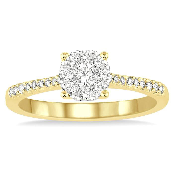 Round Shape Shine Bright Diamond Engagement Ring