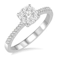 Shine Bright Majestic Obsidian 14K White Gold Diamond Bridal Ring