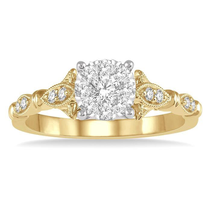 Round Shape Shine Bright Diamond Ring