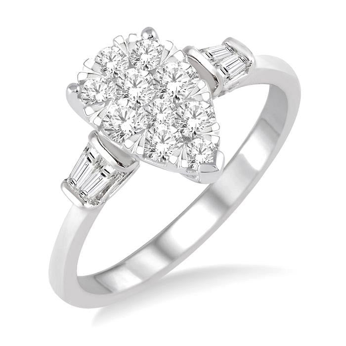 Pear Shape Shine Bright Diamond Engagement Ring