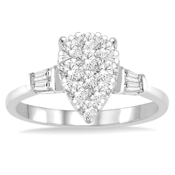 Pear Shape Shine Bright Diamond Engagement Ring