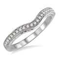 1/6 Ctw Round Cut Diamond Wedding Band in 14K White Gold