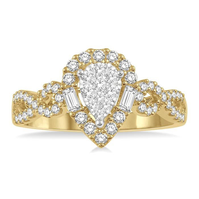 Pear Shape Shine Bright Diamond Engagement Ring