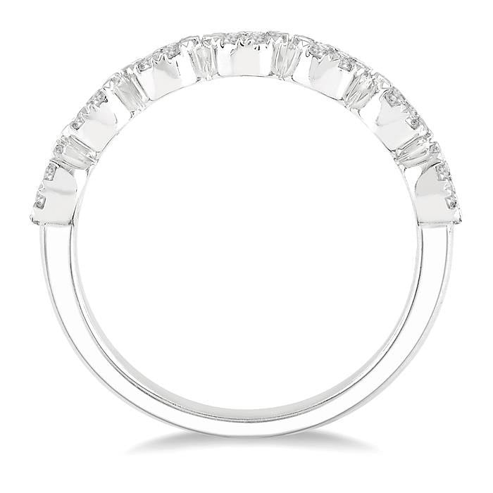 Eirene Quarry Haven Round Shape Stone Shine Bright Essential Diamond Wedding Band