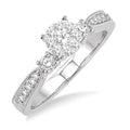 1/3 Ctw Round Cut Diamond Shine Bright Engagement Ring in 14K White Gold