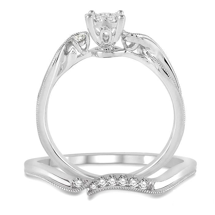 Round Shape Shine Bright Diamond Wedding Set