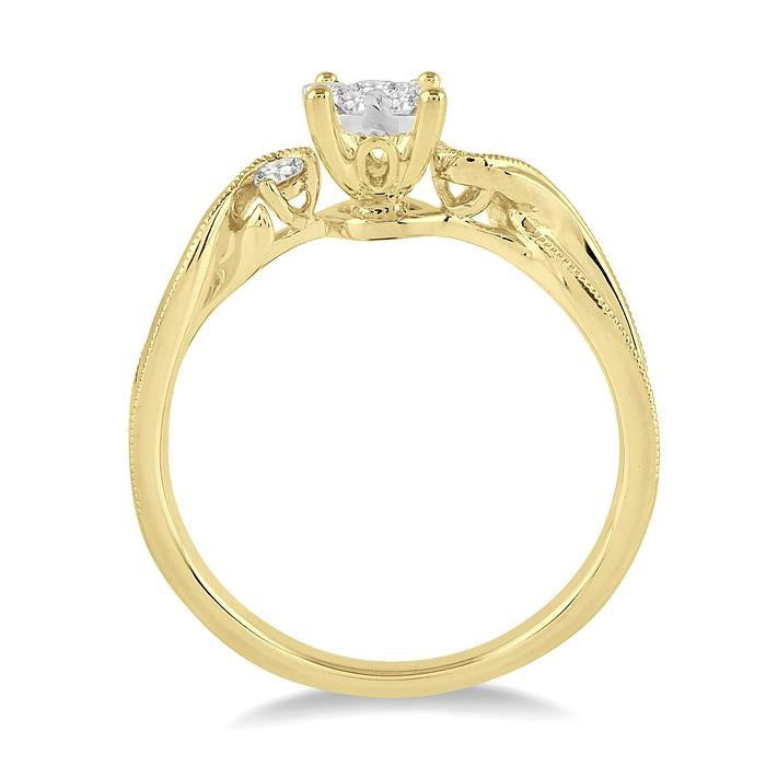 Round Shape Shine Bright Diamond Engagement Ring