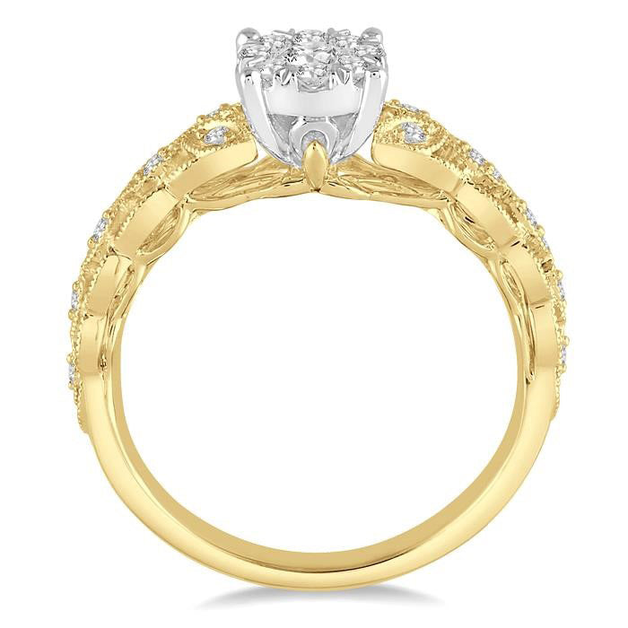 Round Shape Shine Bright Diamond Engagement Ring