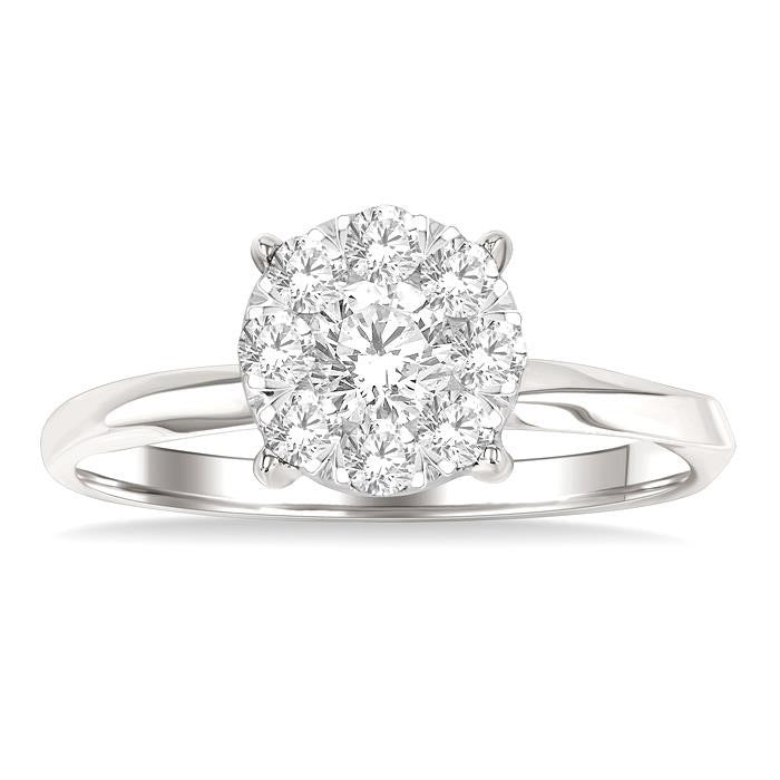 Round Shape Shine Bright Diamond Engagement Ring