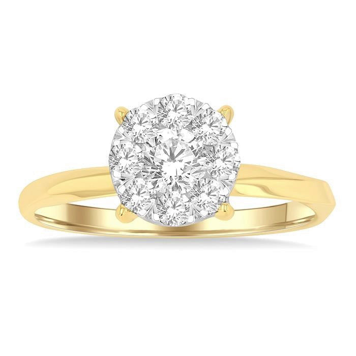 Round Shape Shine Bright Diamond Engagement Ring